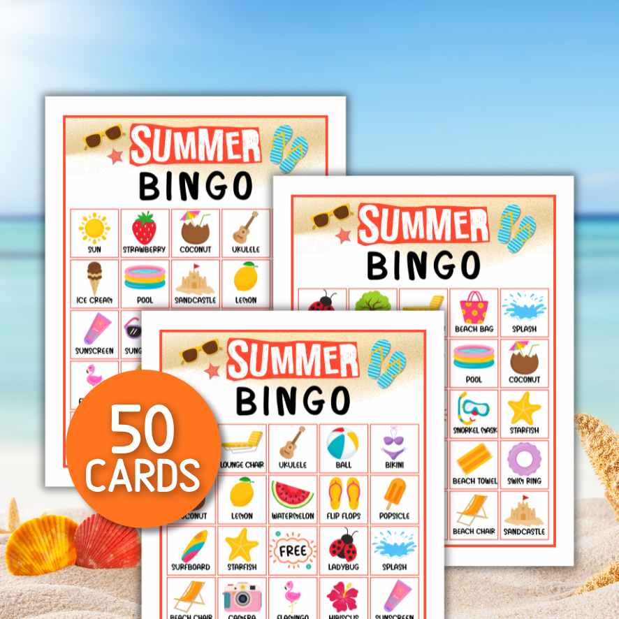50 summer bingo cards