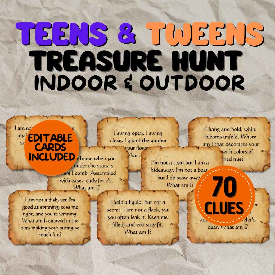 teen and tweens treasure hunt

