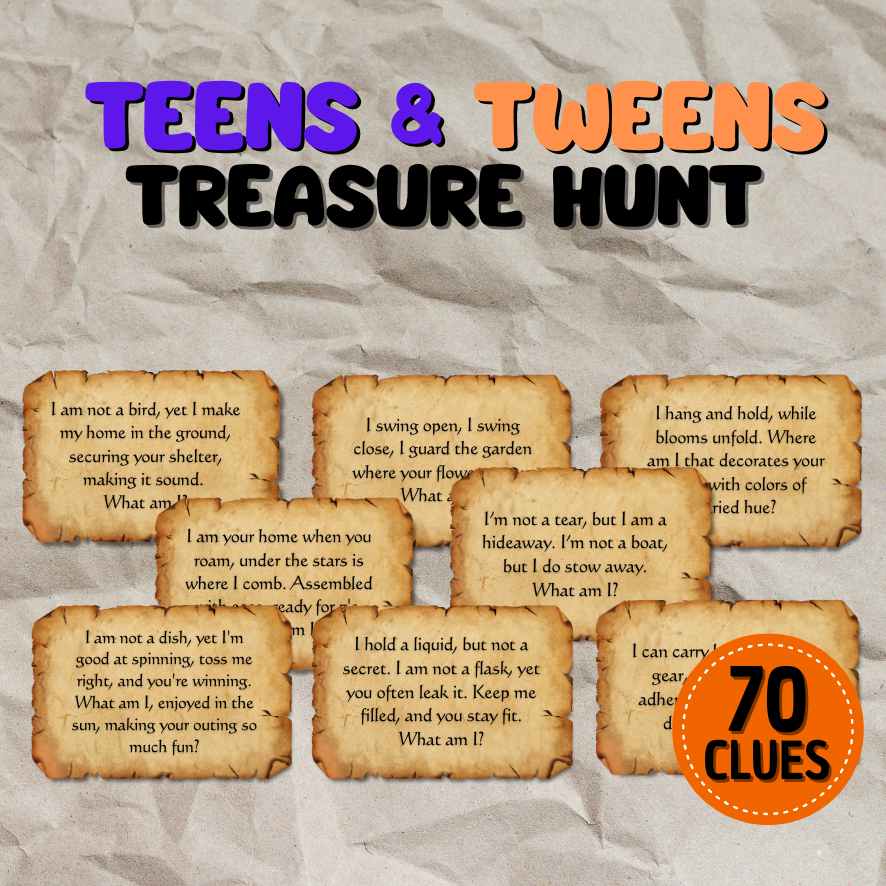 teen scavenger hunt clues

