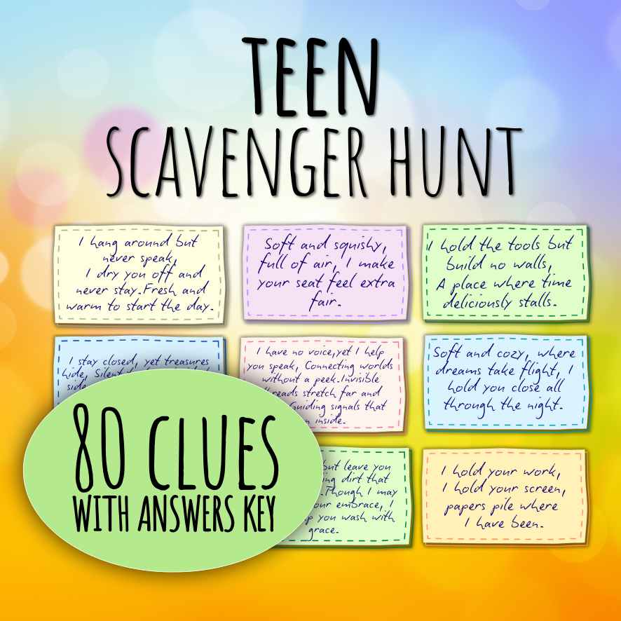 teen treasure hunt indoor and outdoor


