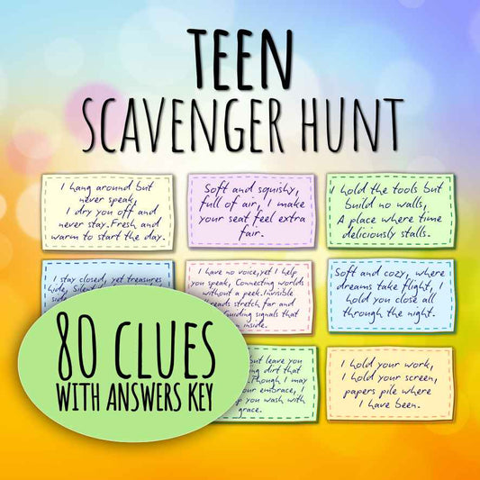 teen treasure hunt indoor and outdoor

