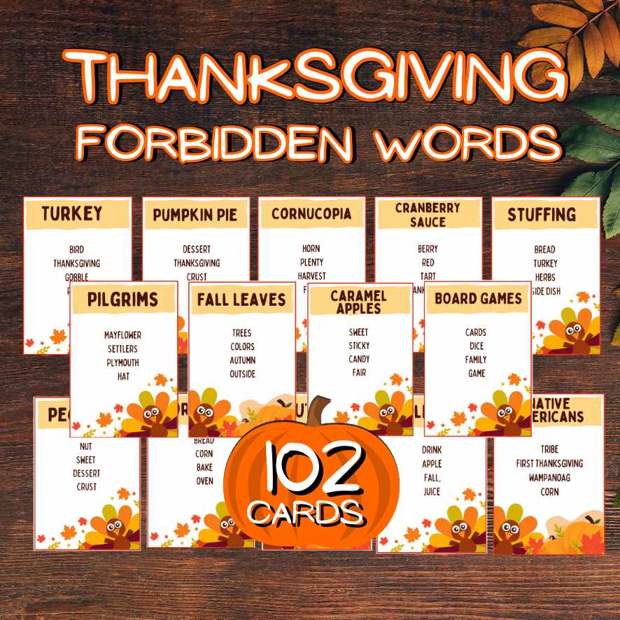 Thanksgiving Forbidden Words

