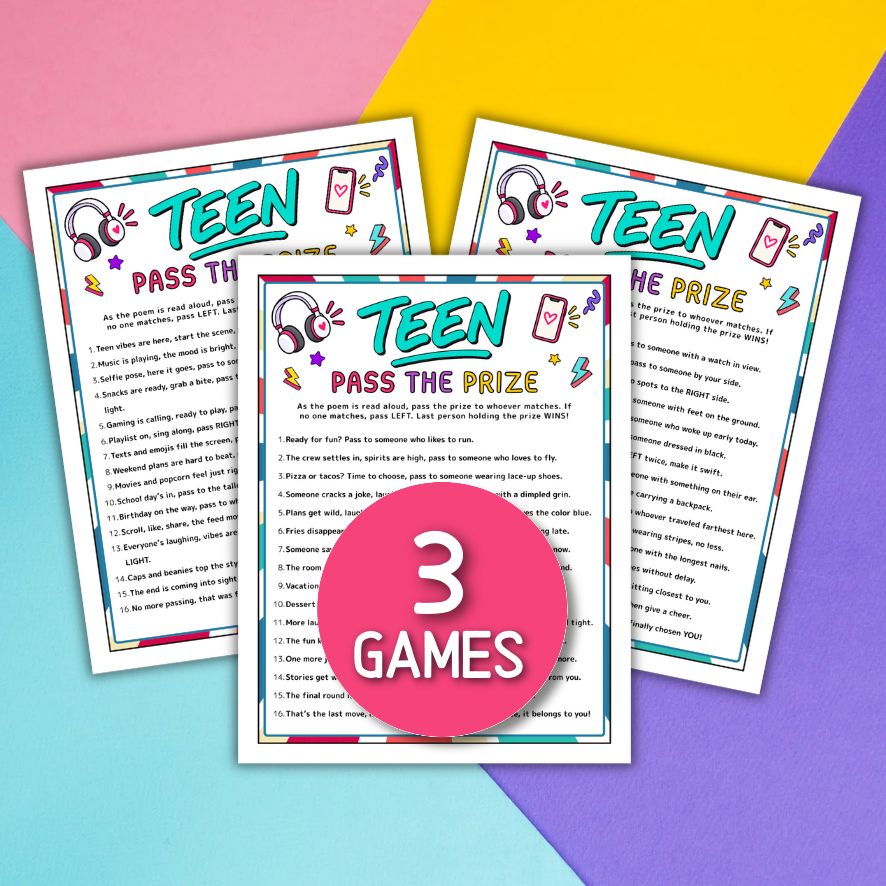 teen pass the prize game

