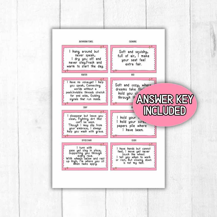 pink birthday scavenger hunt