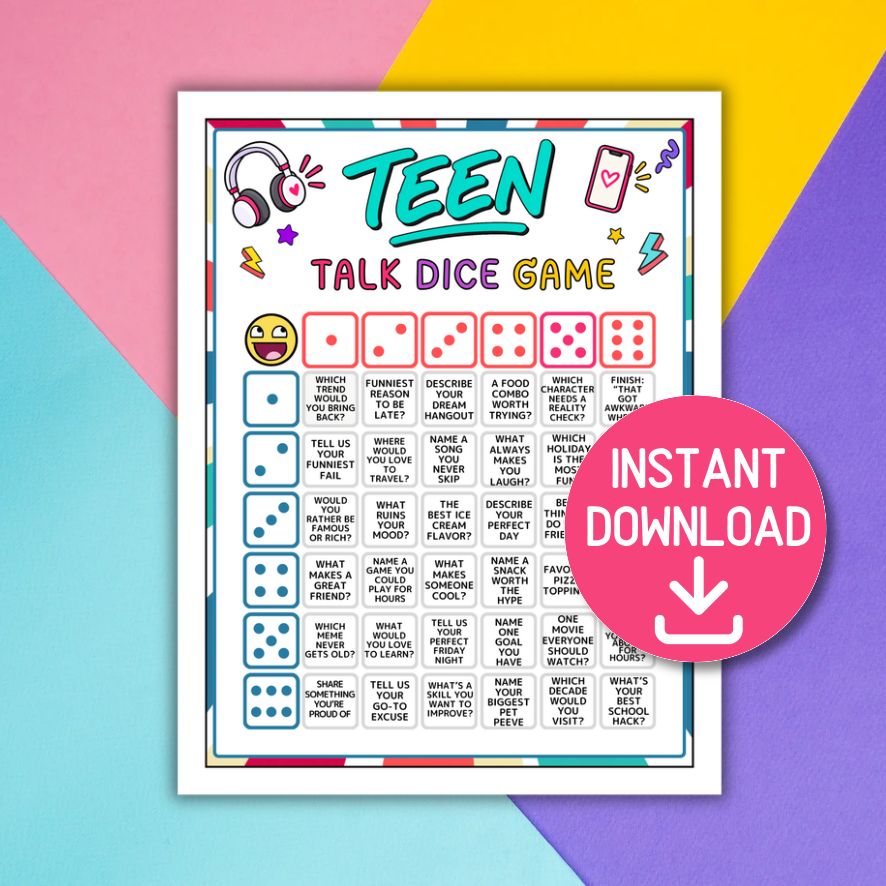 teen talk dice game
