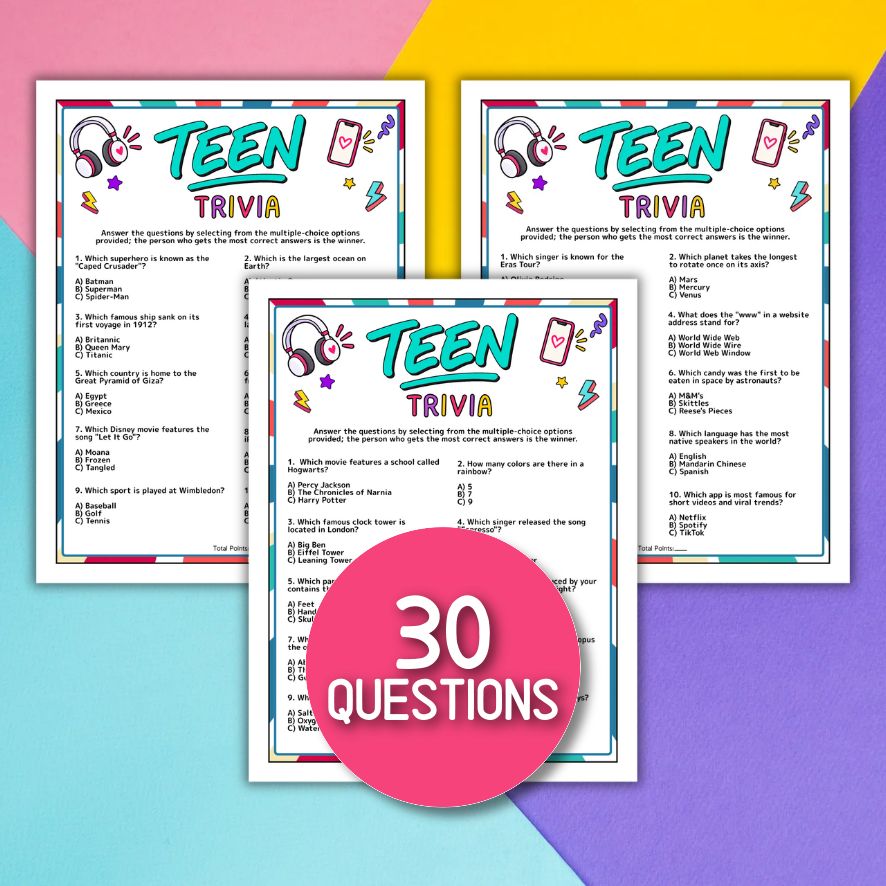 trivia questions for teenagers

