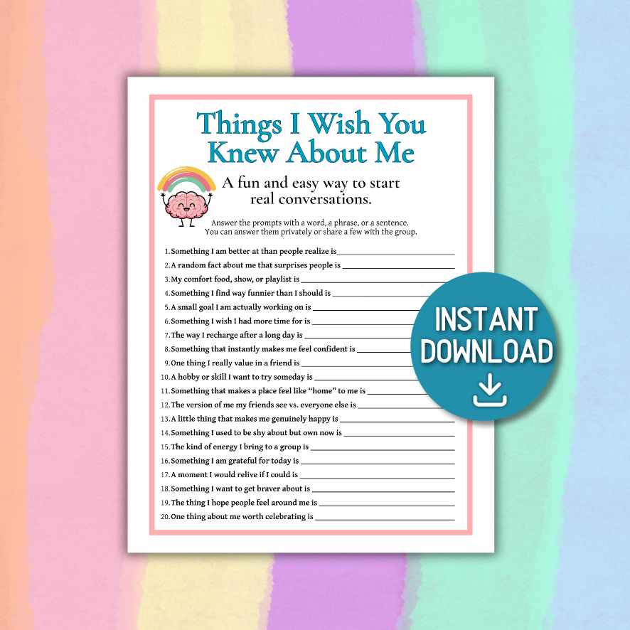 all about me worksheet