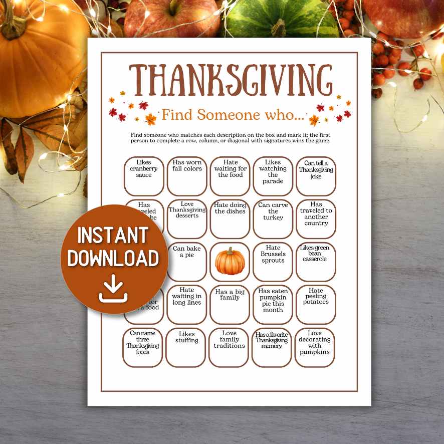 thanksgiving find someone who