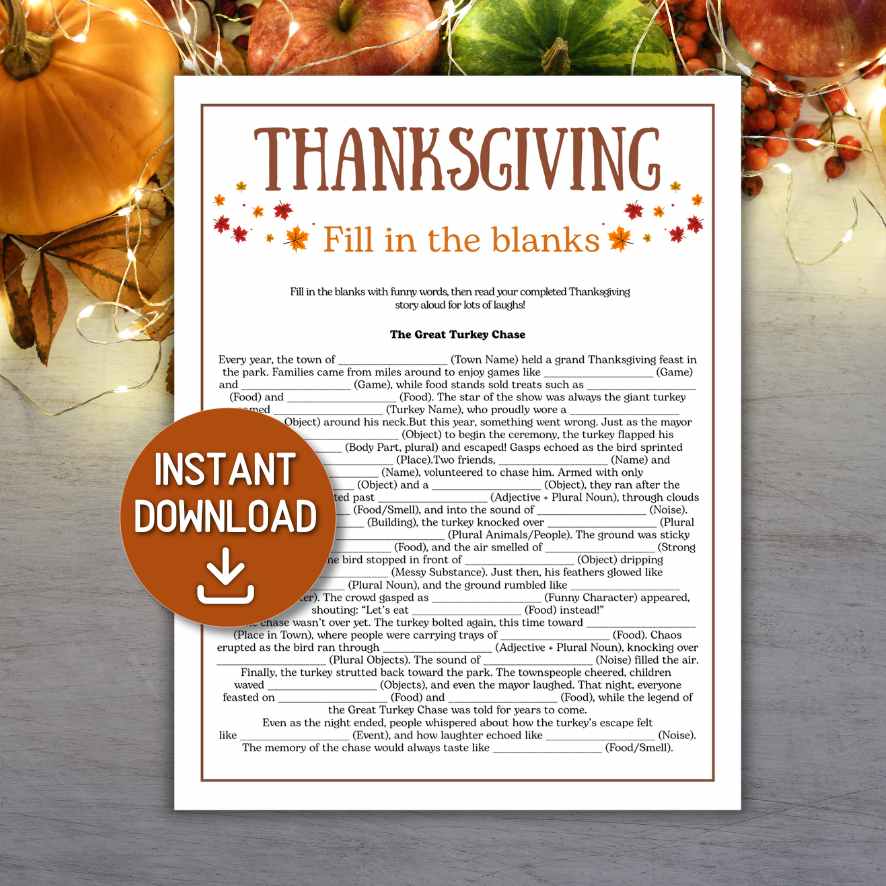 thanksgiving fill in the blank