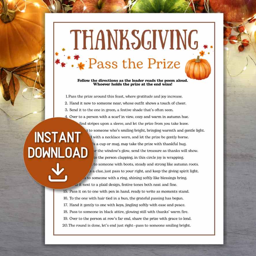 thanksgiving pass the poem