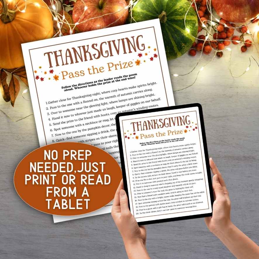 Thanksgiving family game