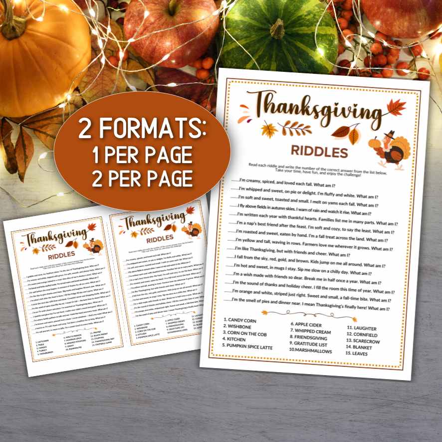 Thanksgiving holiday games

