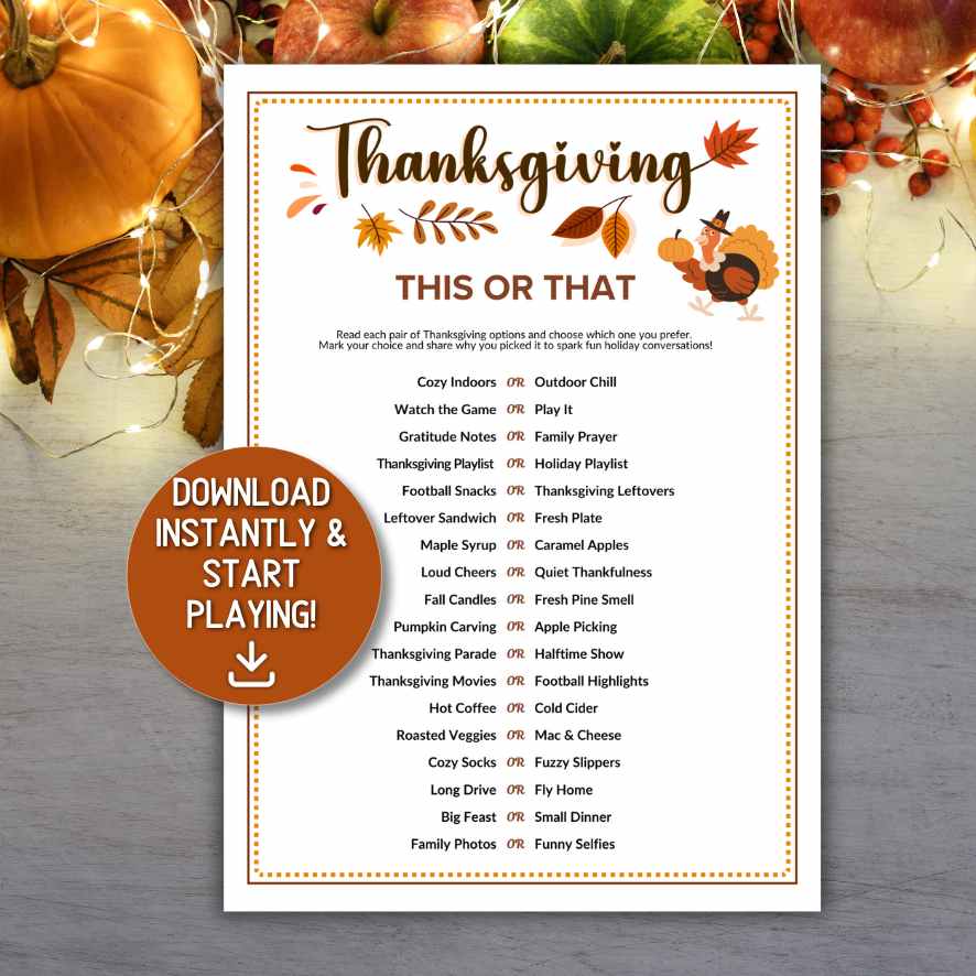 thanksgiving this or that questions