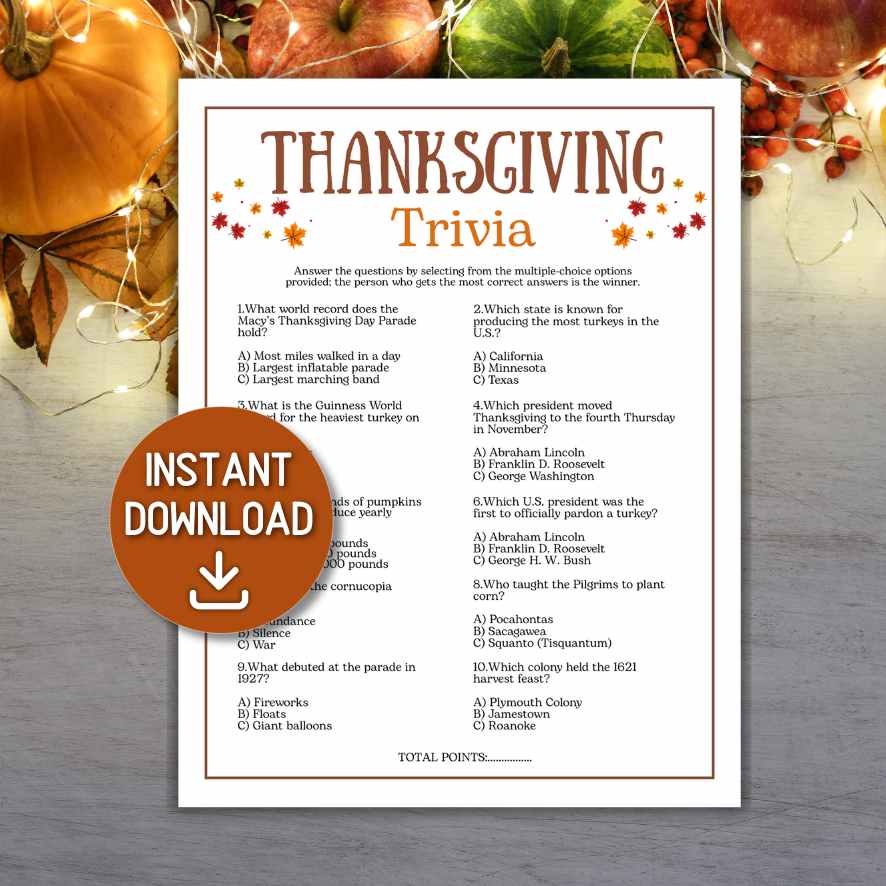 thanksgiving trivia game printable