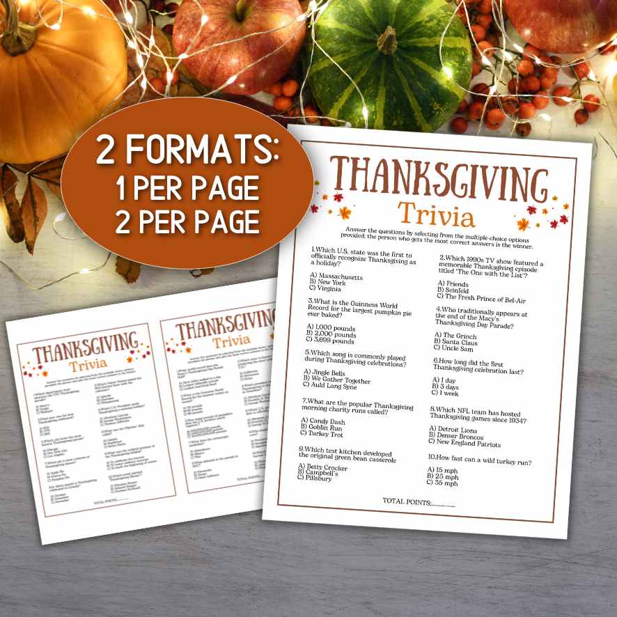 thanksgiving trivia quiz