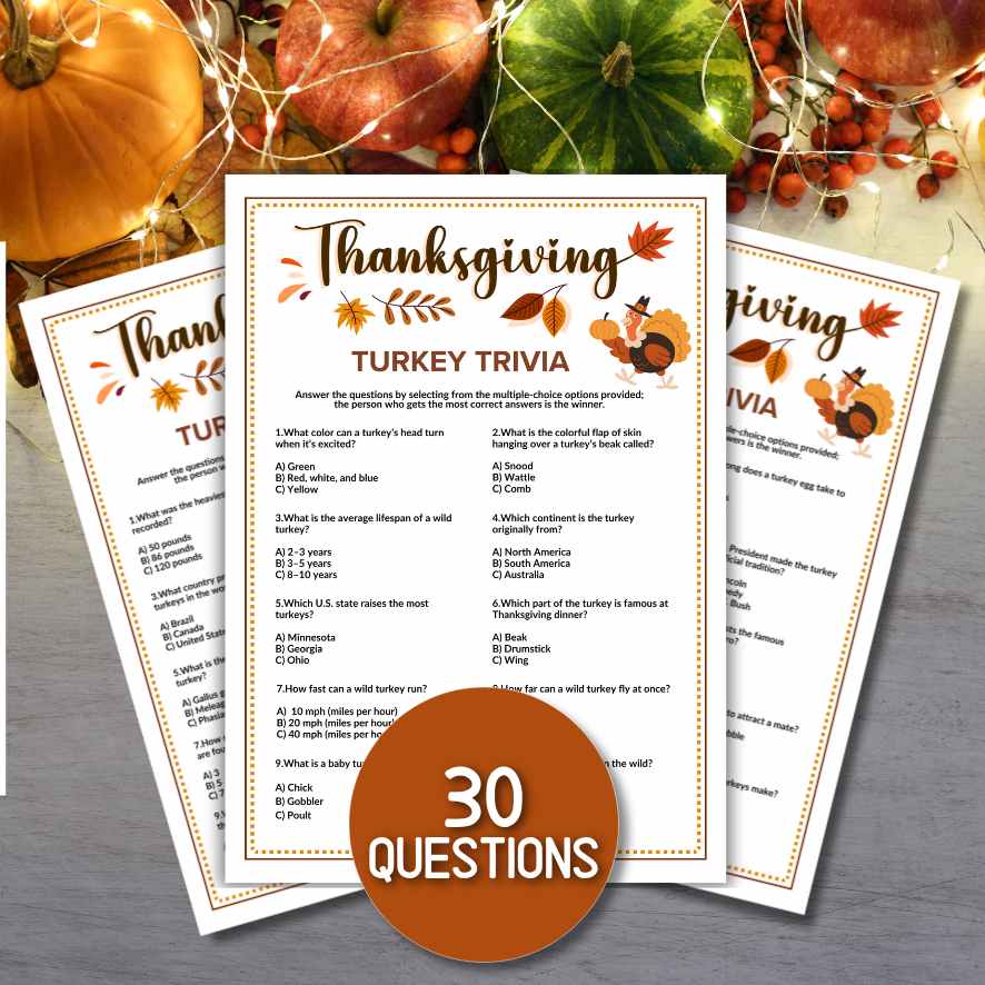turkey trivia game
