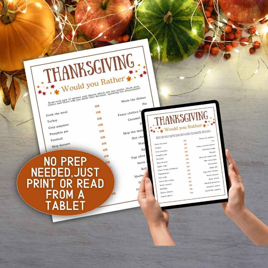 Thanksgiving printable games