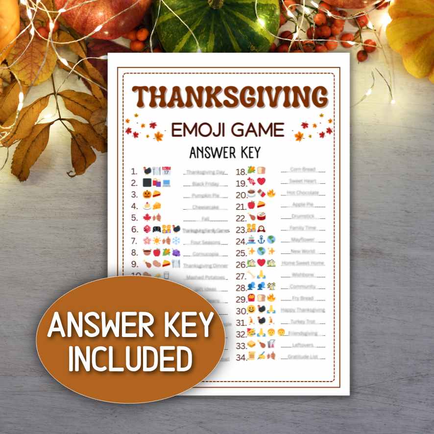 thanksgiving emoji game