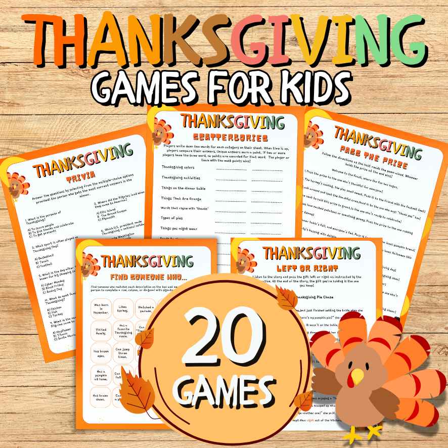 thanksgiving games bundle for kids

