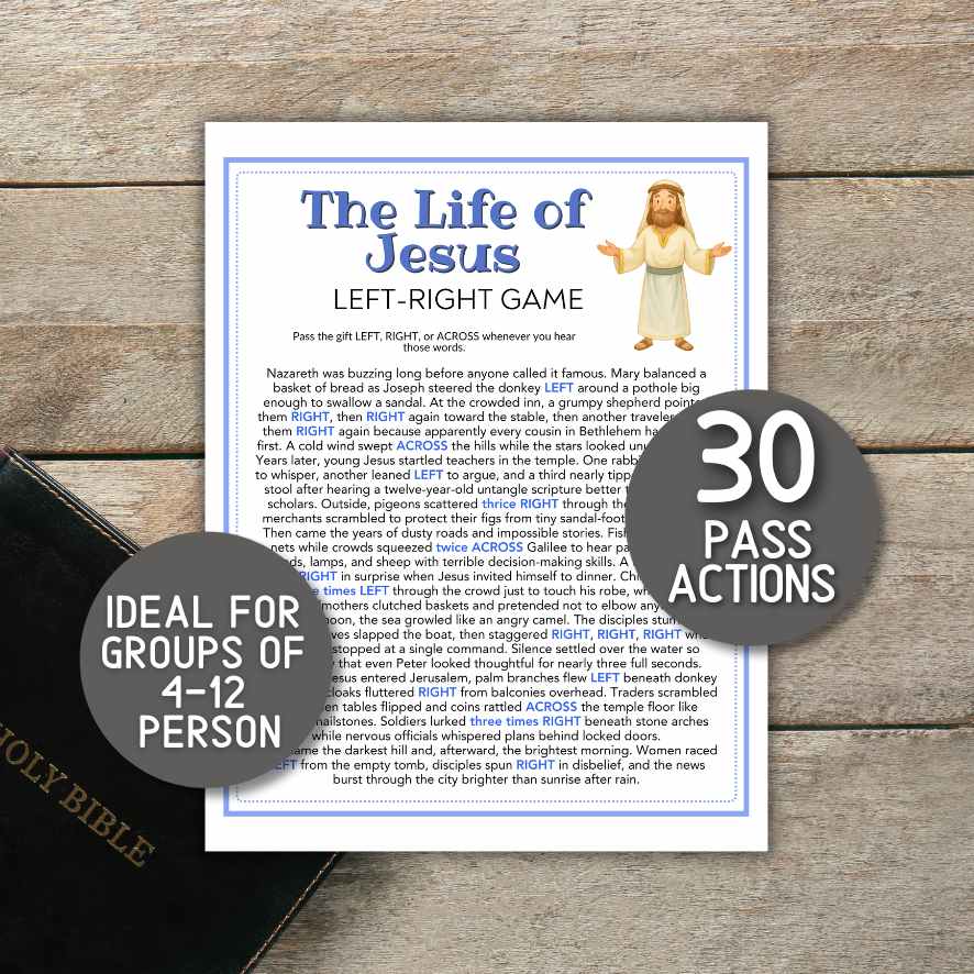 life of jesus left right game