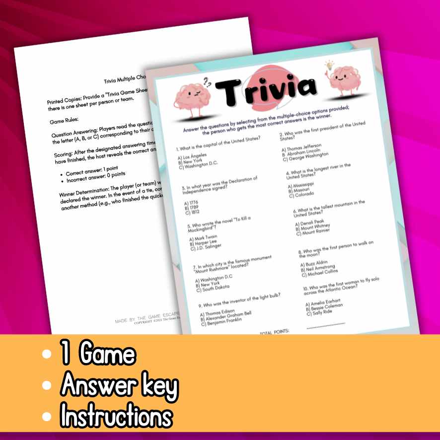 TRIVIA PRINTABLE – The Game Room trivia-printable-the-game-room