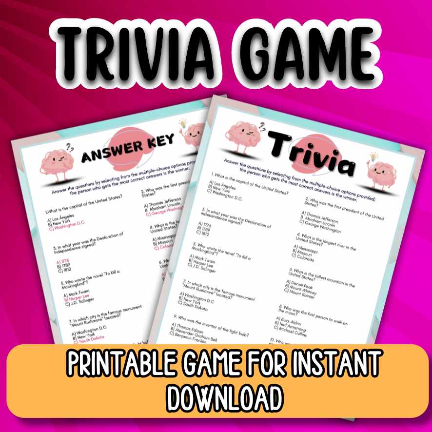 TRIVIA PRINTABLE – The Game Room trivia-printable-the-game-room