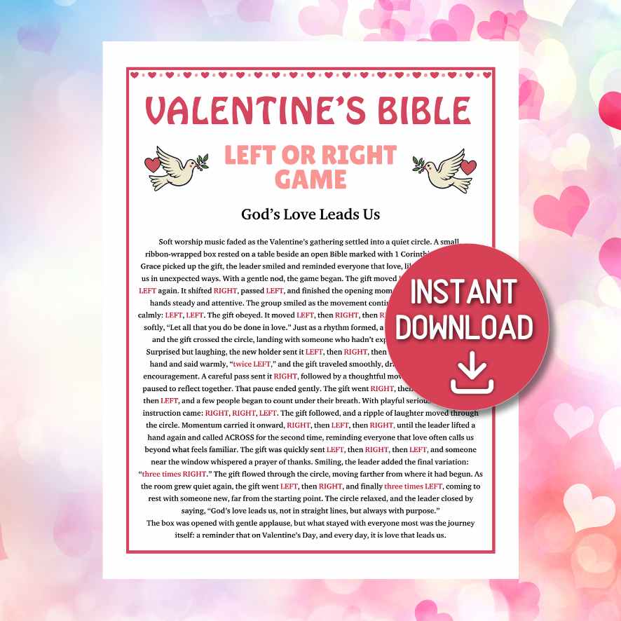 valentines biblical pass the prize