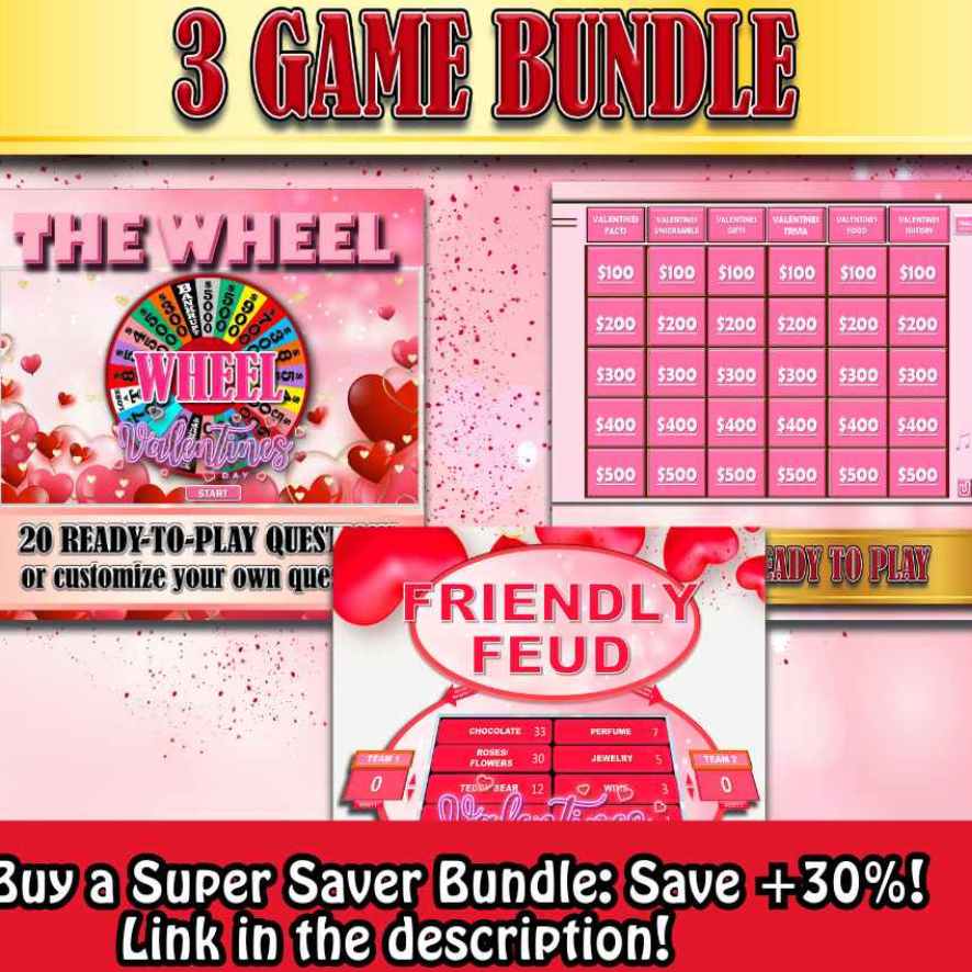 Instant Download Valentine's Games