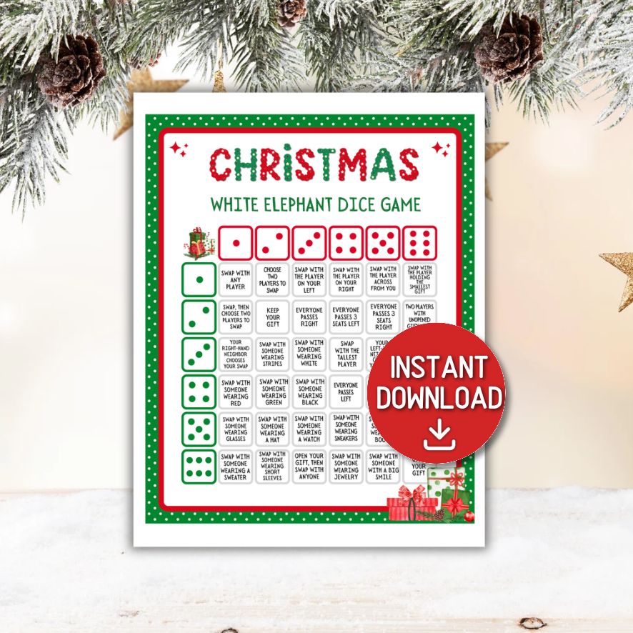 white elephant dice game