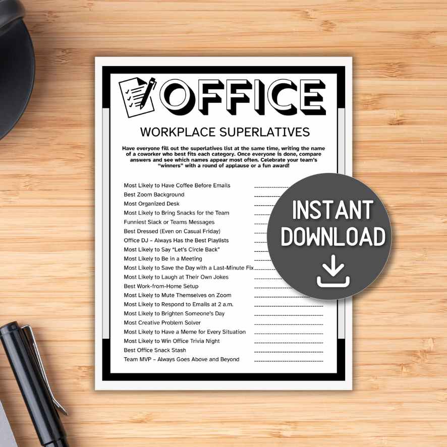 team building superlatives game

