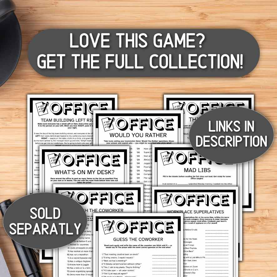 office team activity games

