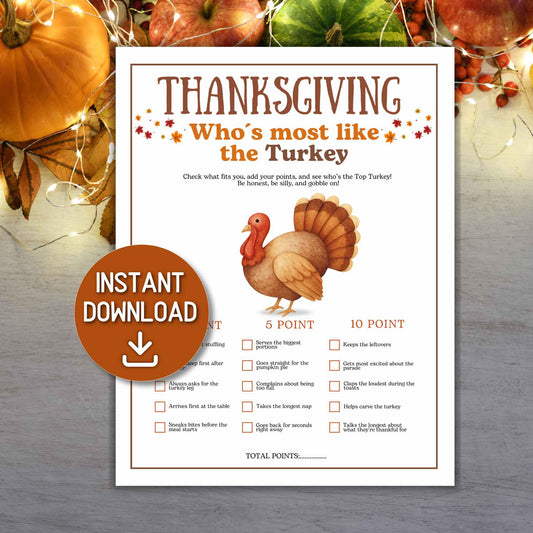 who is most like the turkey game