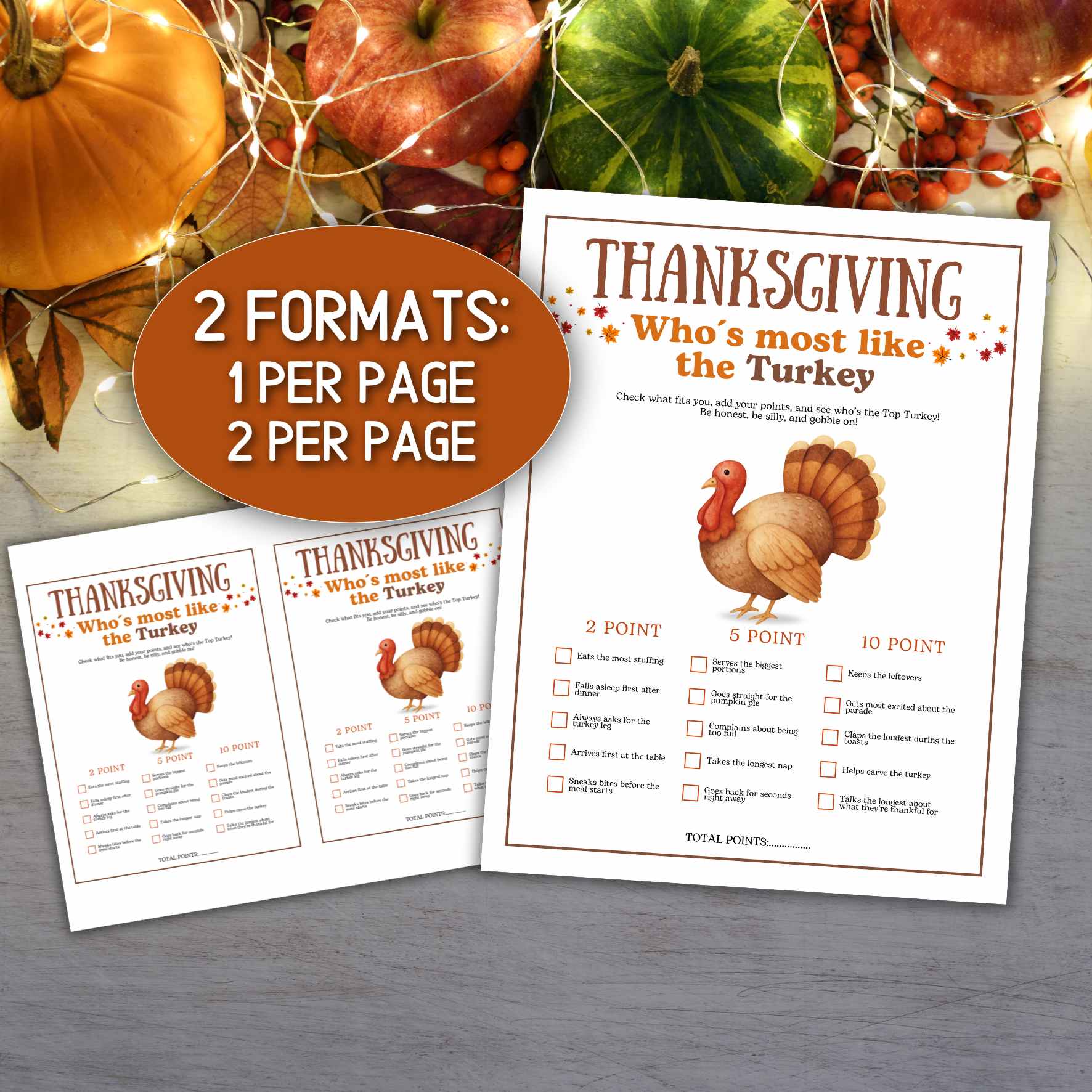 most like a turkey game