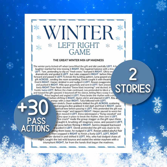 Winter left right game printable

