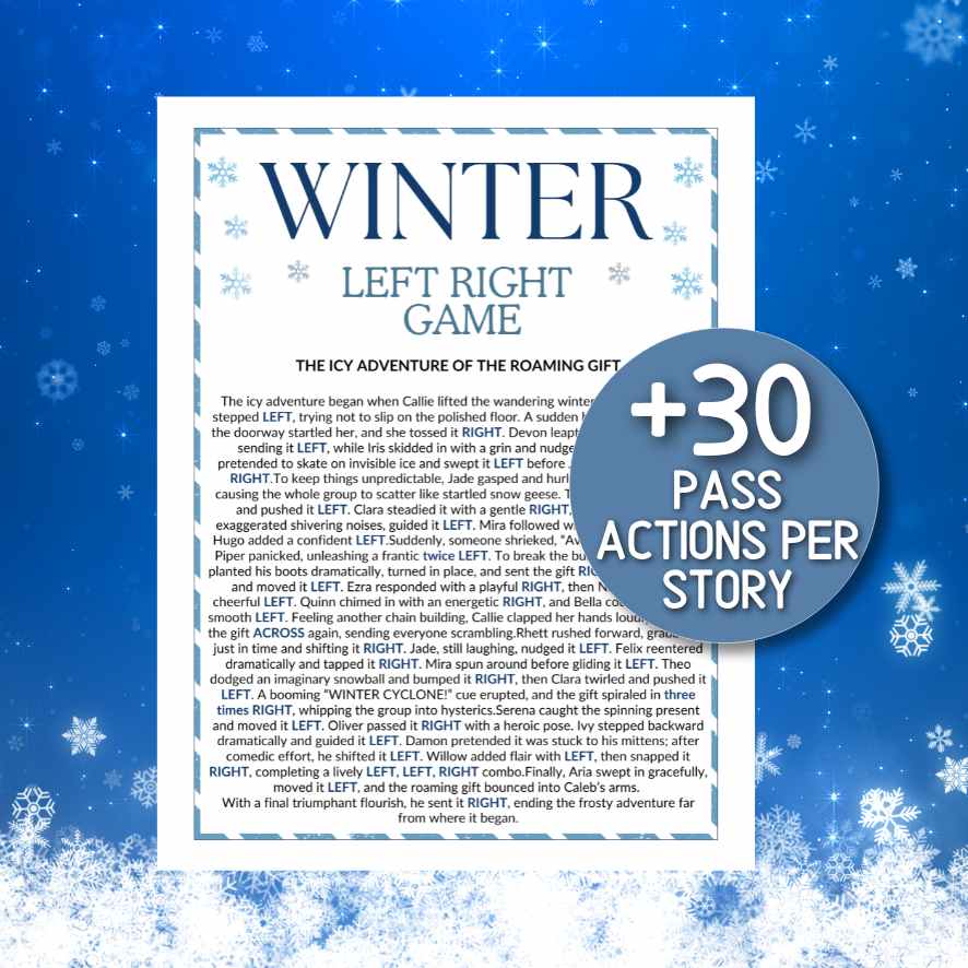 Winter left right pass the present