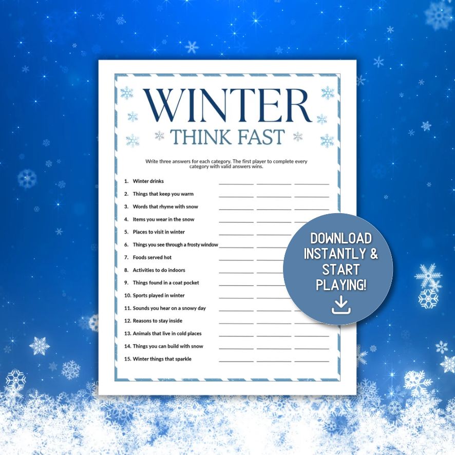 winter quick thinking game