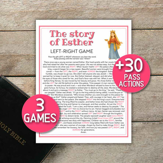 bible left right Esther game