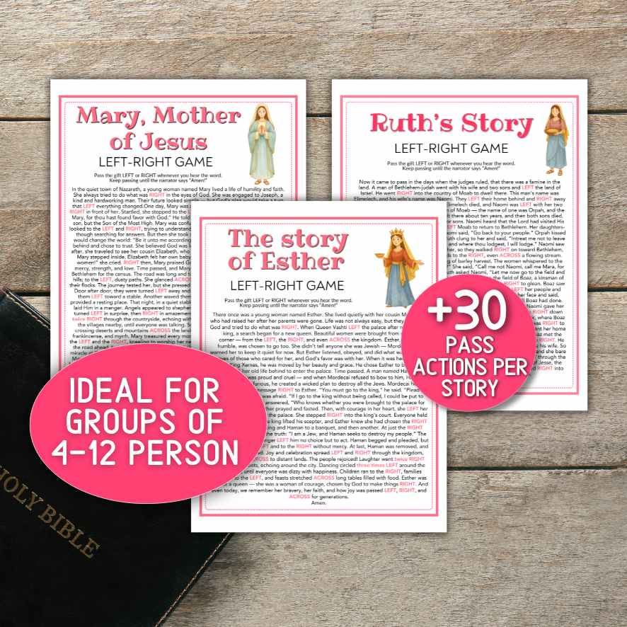 bible left right game printable