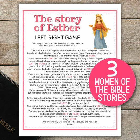 bible left right Esther game