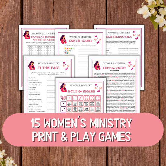 women´s ministry games printable bundle