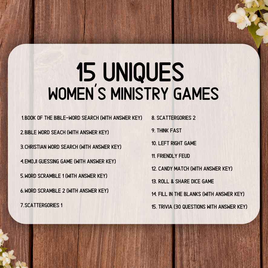 women's ministry activities