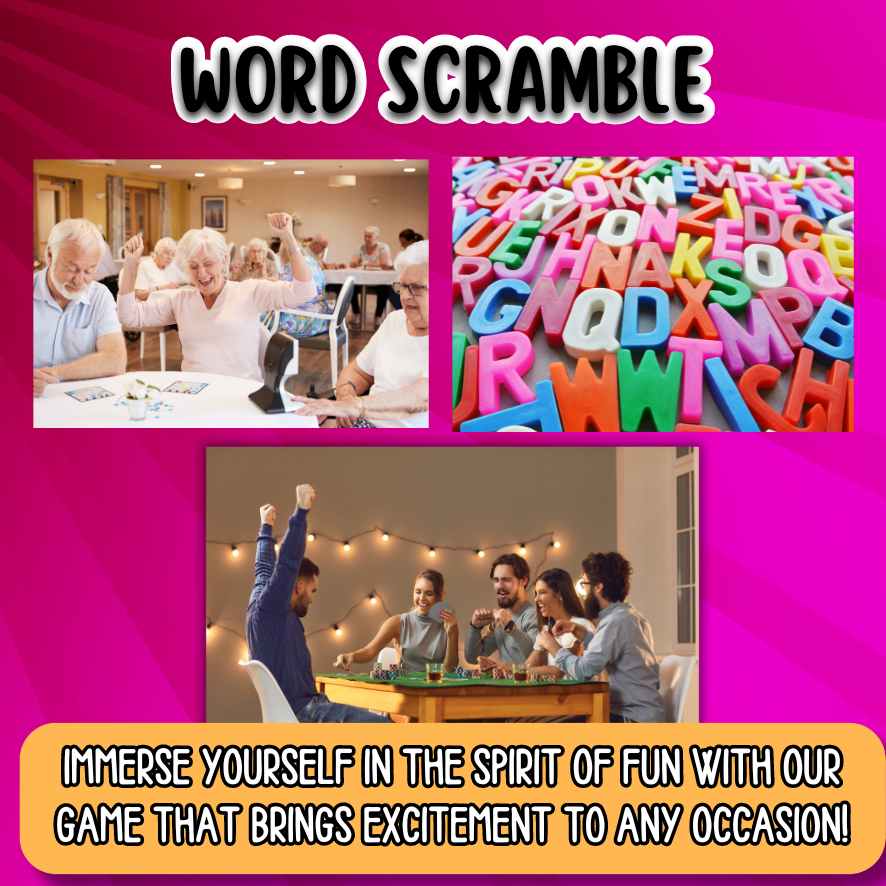 word scramble game to print