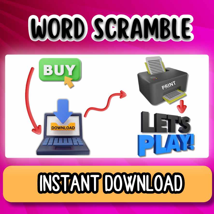 WORD SCRAMBLE GAME PRINTABLE – The Game Room