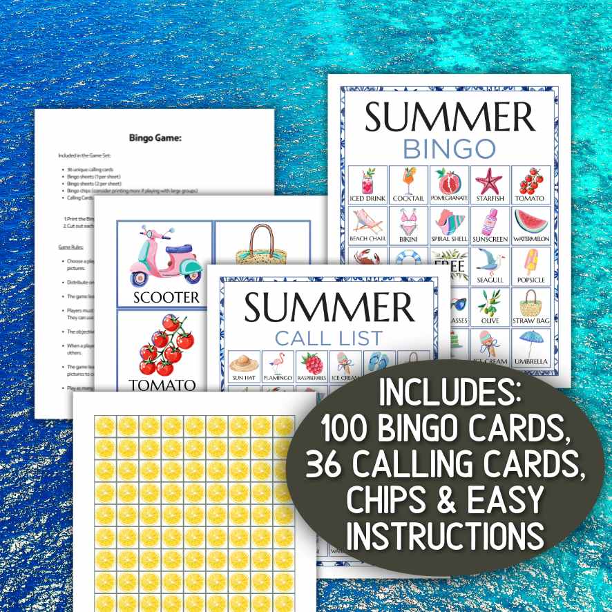 summer bingo for adults