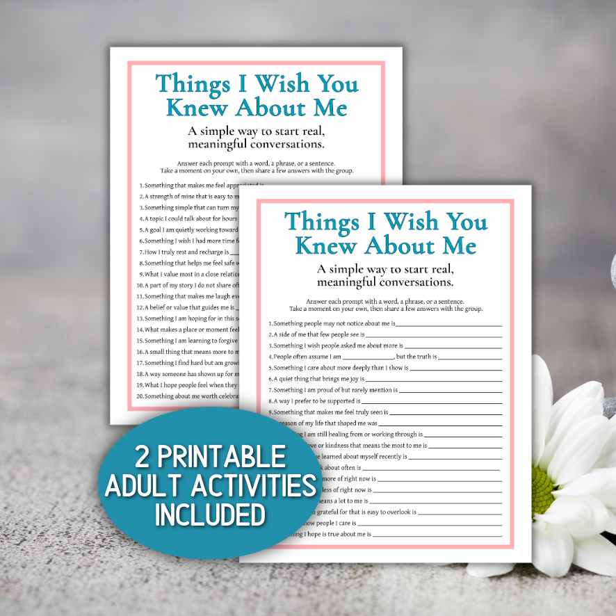 adult therapy worksheet