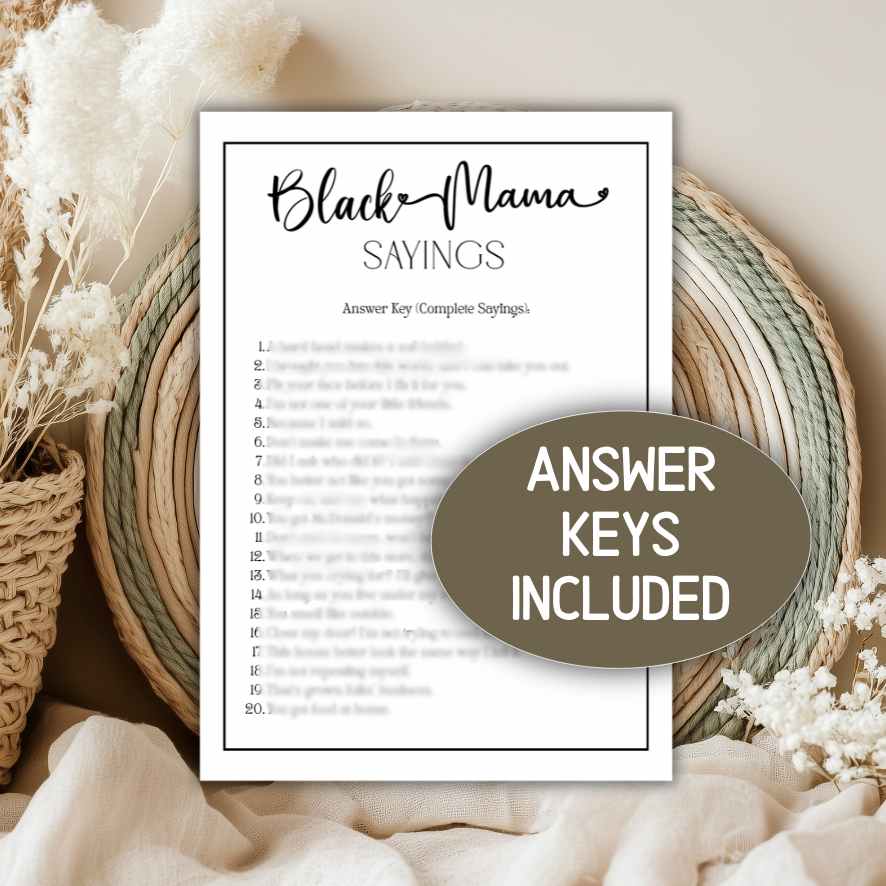 black momma sayings baby shower with answers