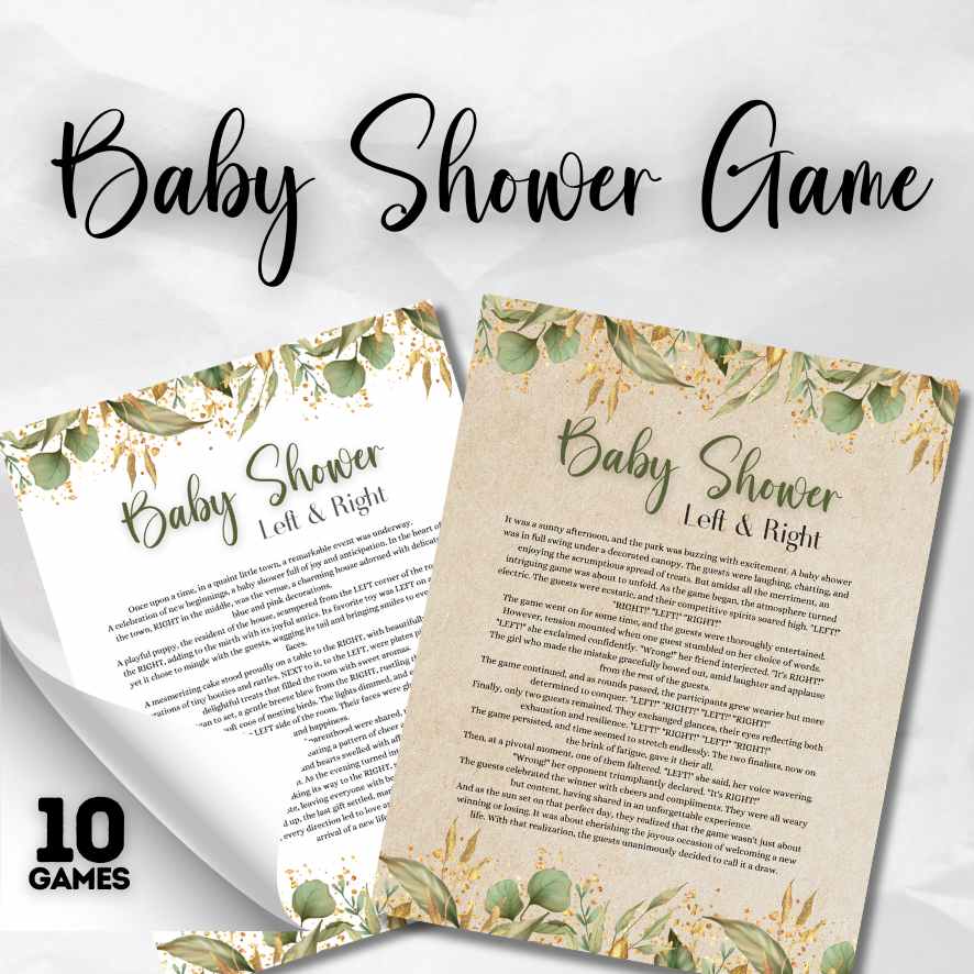 Left Right Baby Shower Game Printable – Rustic Kraft Gift Exchange Fun – The Game Room Left Right Baby Shower Game Printable – Rustic Kraft Gift Exchange Fun – The Game Room