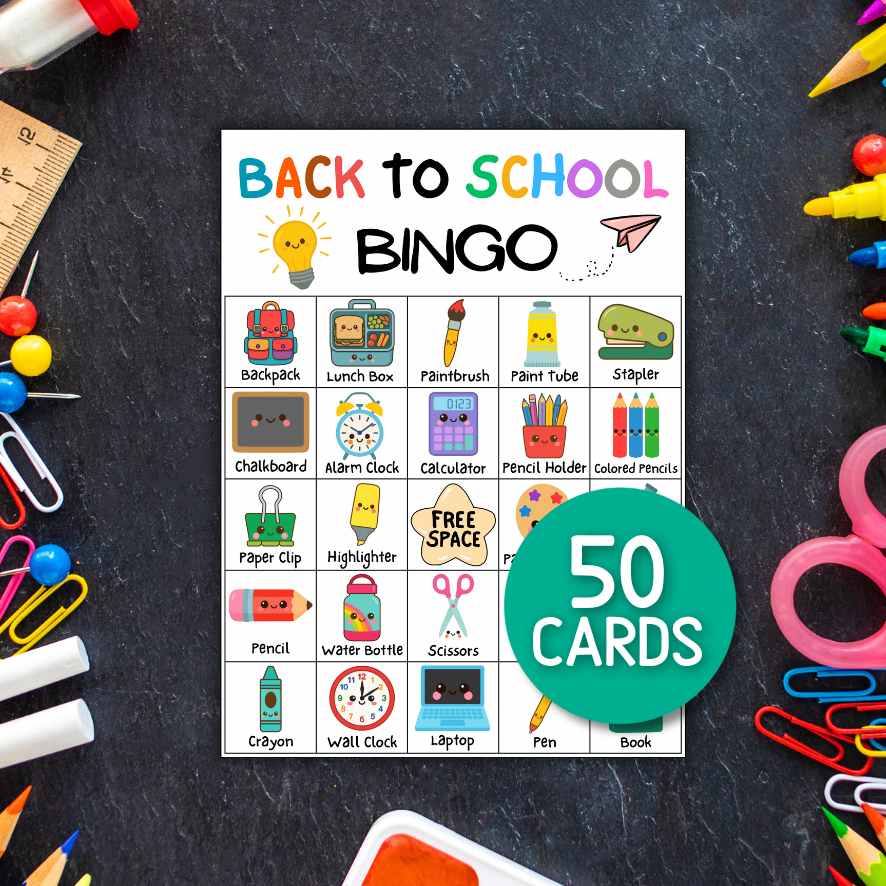 back to school bingo printable