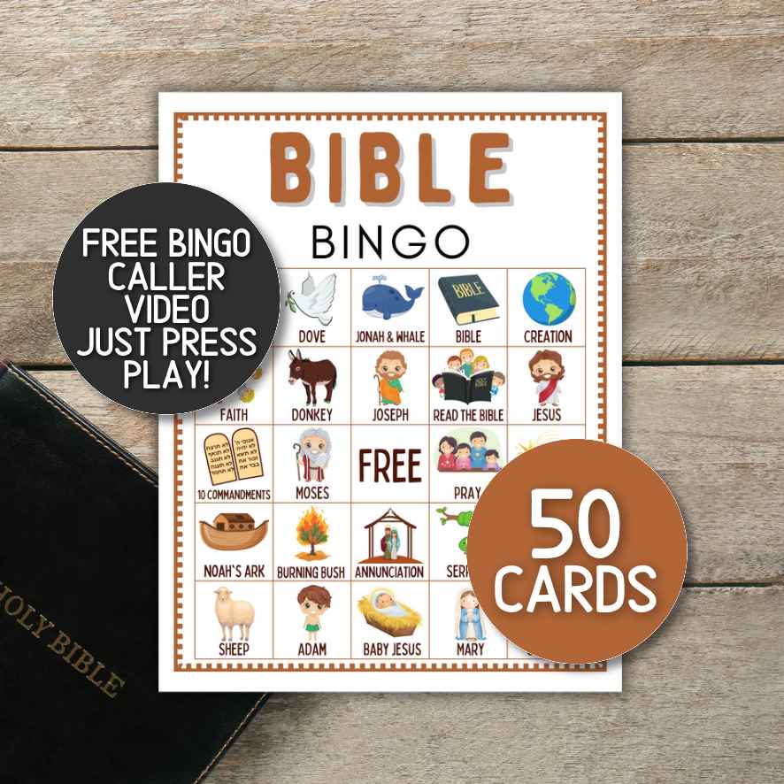 50 bible bingo cards


