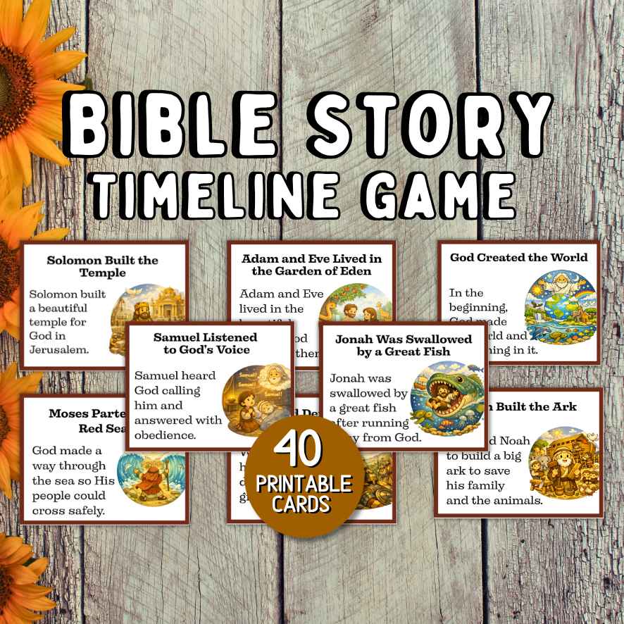 bible timeline game kids printable

